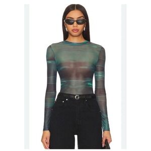 Remi x Revolve Shelley Sheer Long Sleeve Top Women's XXS